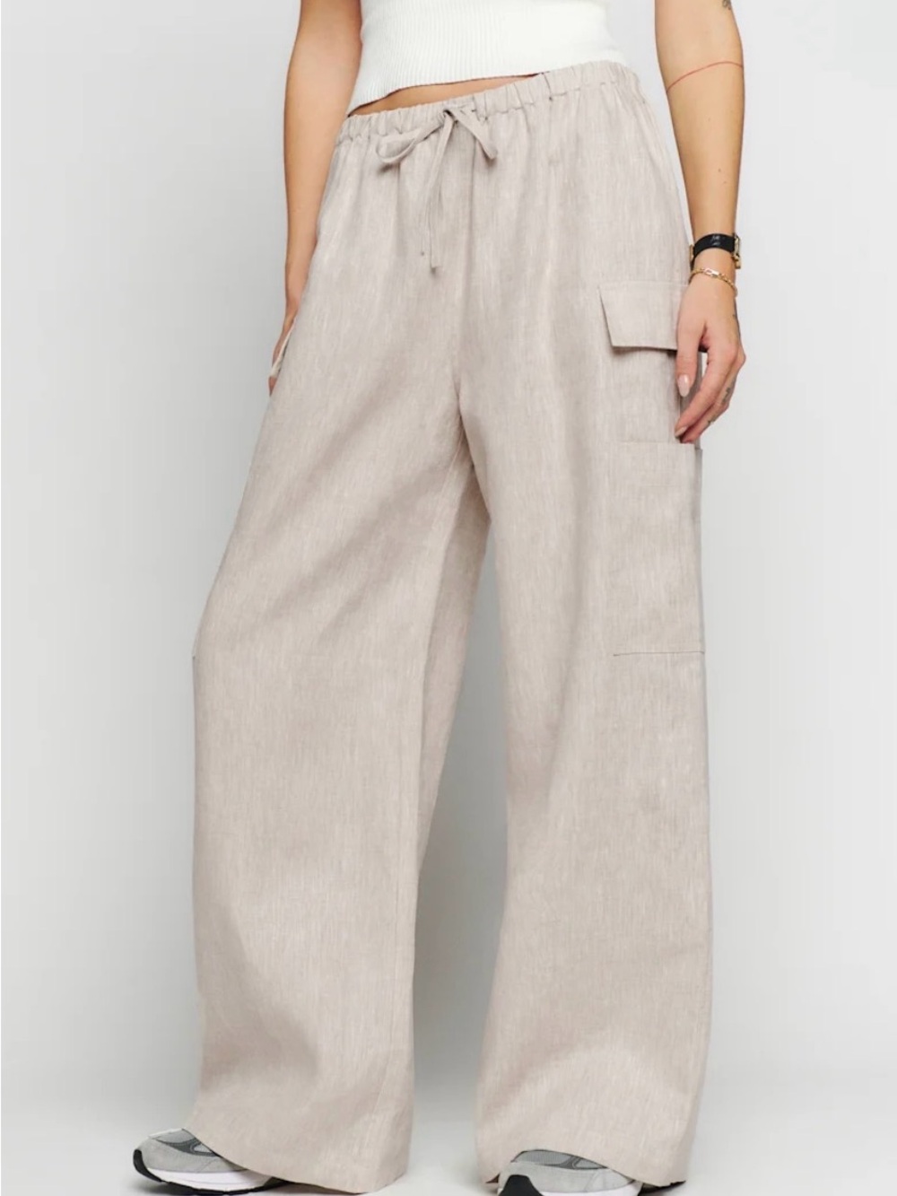 Reformation Ethan linen pants wide leg